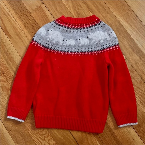 Baby Boden 18-24M Red Fair Isle Polar Bear Sweater w/cashmere - Picture 3 of 4